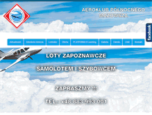 Tablet Screenshot of lotniskoprzasnysz.pl